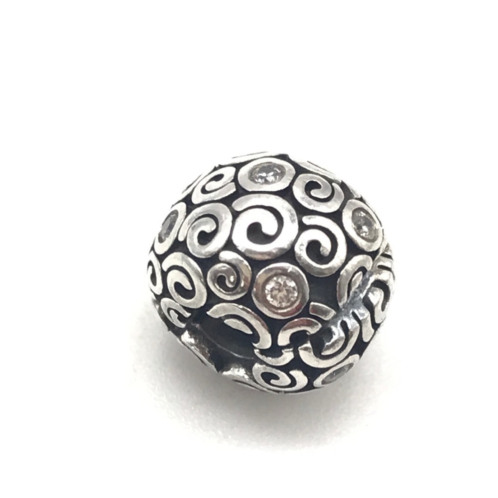 Pandora CZ Wind Swirls Charm